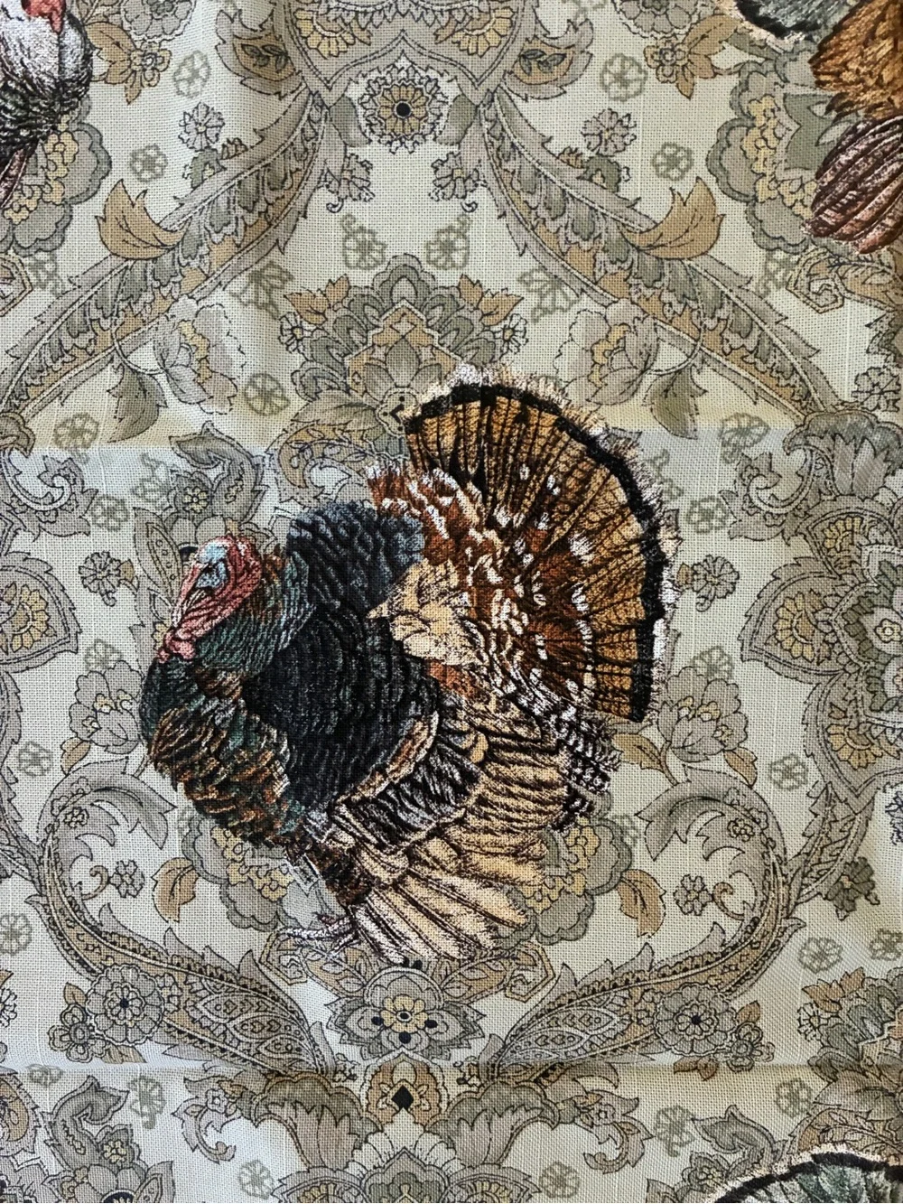 1 Williams Sonoma Plymouth Turkey Tea Towel Paisley Kitchen 20x29